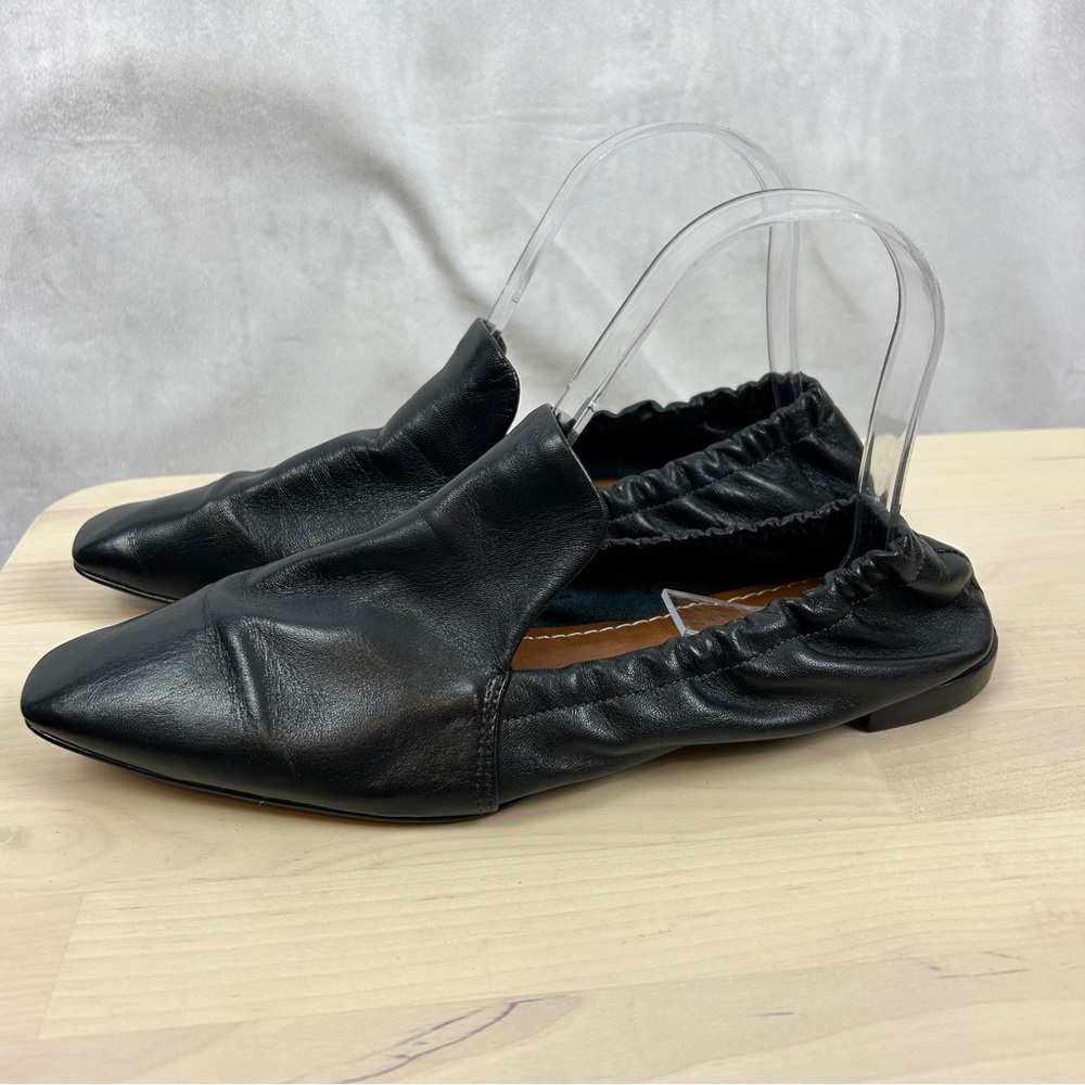 L'INTERVALLE Black Leather Flats